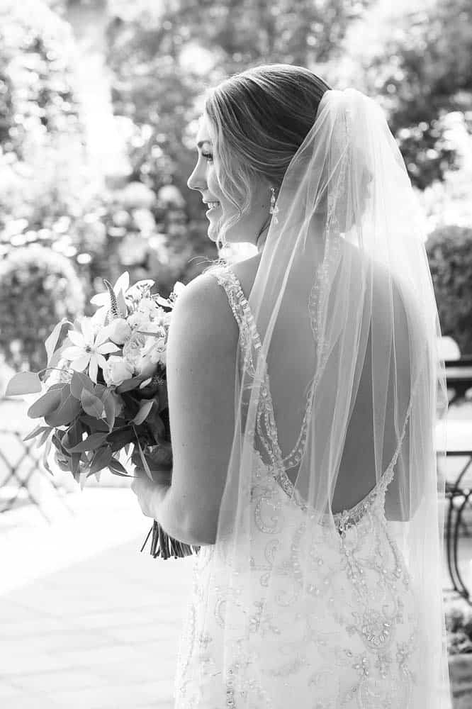 Brides portrait in black and white at Congress Hall Cape May NJ