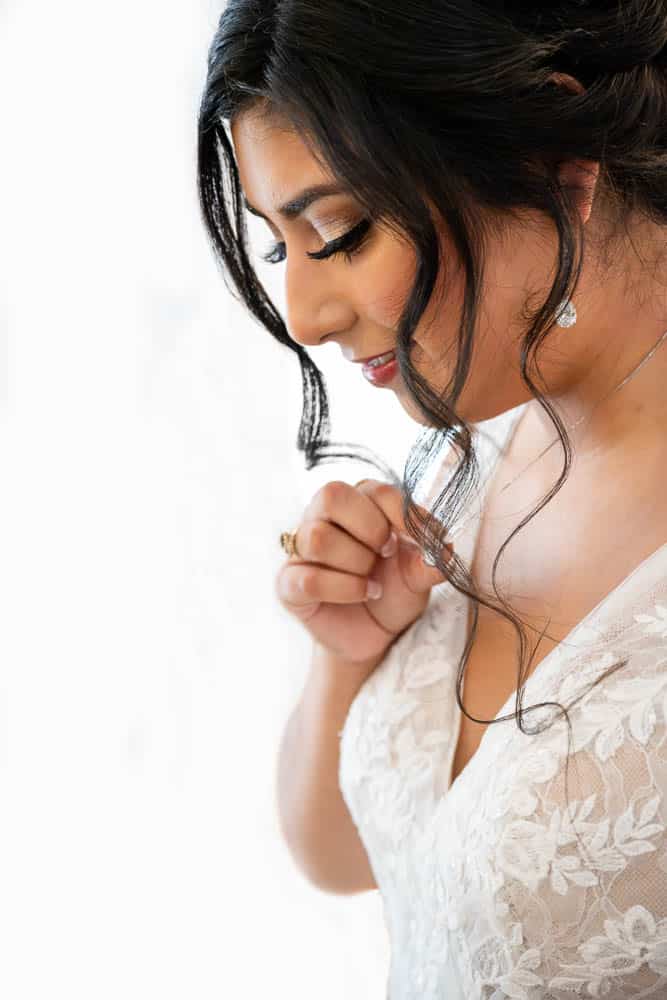 Collingswood Grand Ballroom Wedding closeup bridal portrait with Alana.