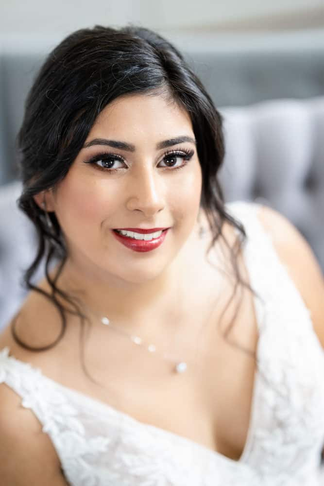 Overhead photo of the bride at the Collingswood Grand Ballroom Wedding.