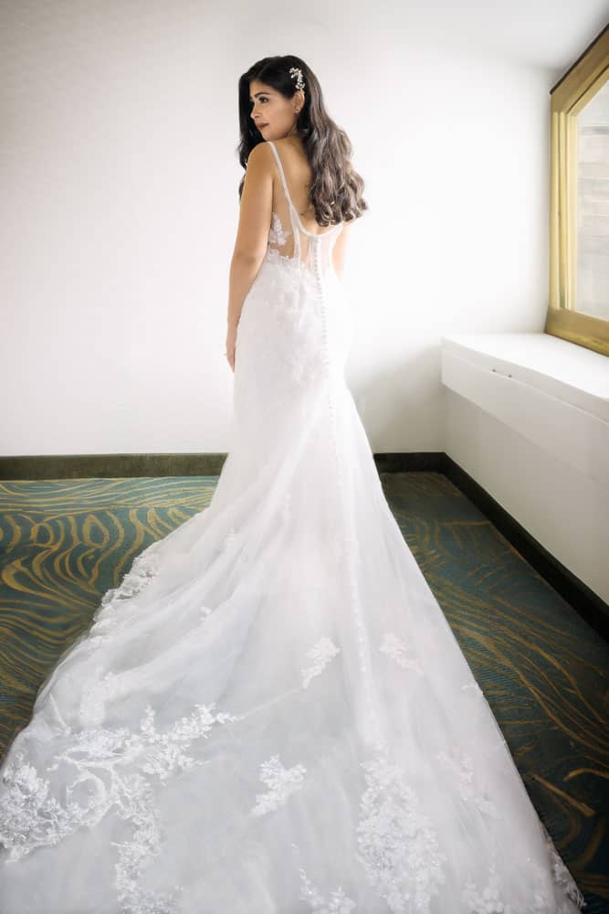 Full length portrait of bride Legacy Club at Woodcrest in Cherry Hill NJ