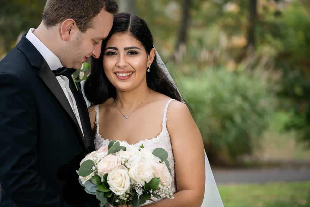 Cute portrait with the bride and groom Legacy Club at Woodcrest in Cherry Hill NJ