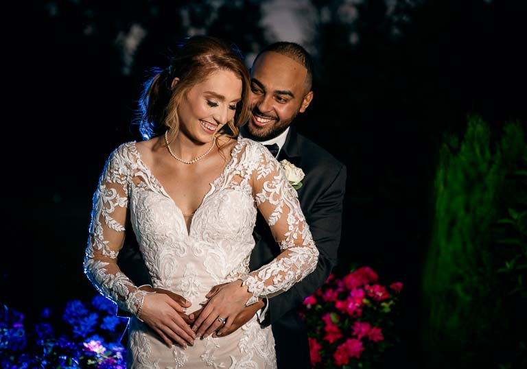 Couple posing during the evening at Bogeys in Sewell NJ.